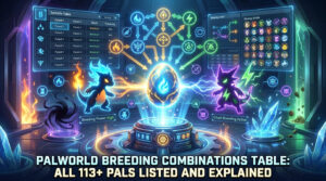 Palworld Breeding Combinations Table: All 113+ Pals Listed and Explained