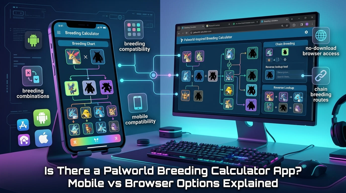 Palworld Breeding Calculator App Mobile Browser